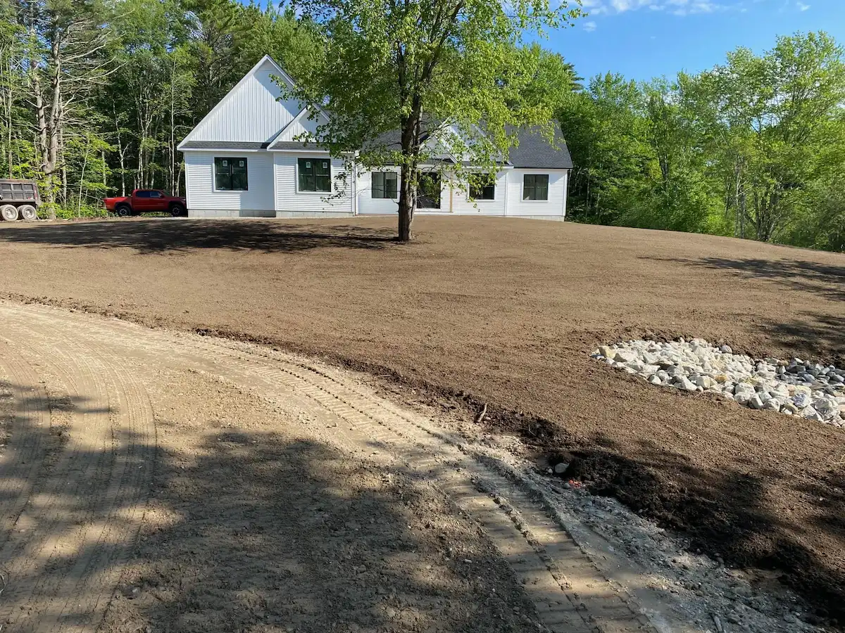 Boulder Retaining Wall, Hillside Lot